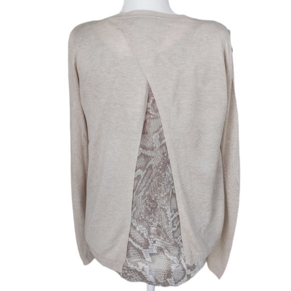 Open Back Snake Print Sweater - Size Small - Picture 1 of 3